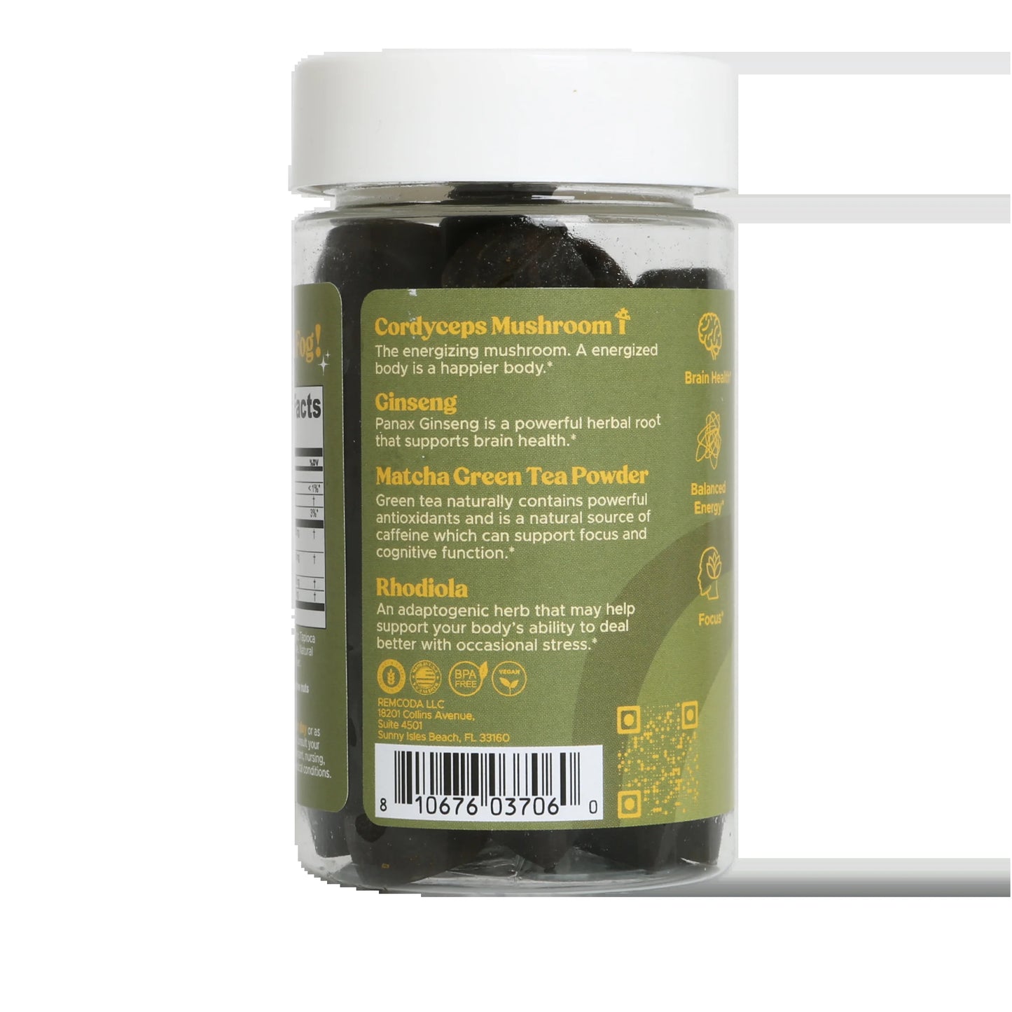 (2 Pack) Super Matcha - Daily Energy, Endurance, Reduce Fatigue, Cordyceps, Green Tea, Ginseng - 30Ct